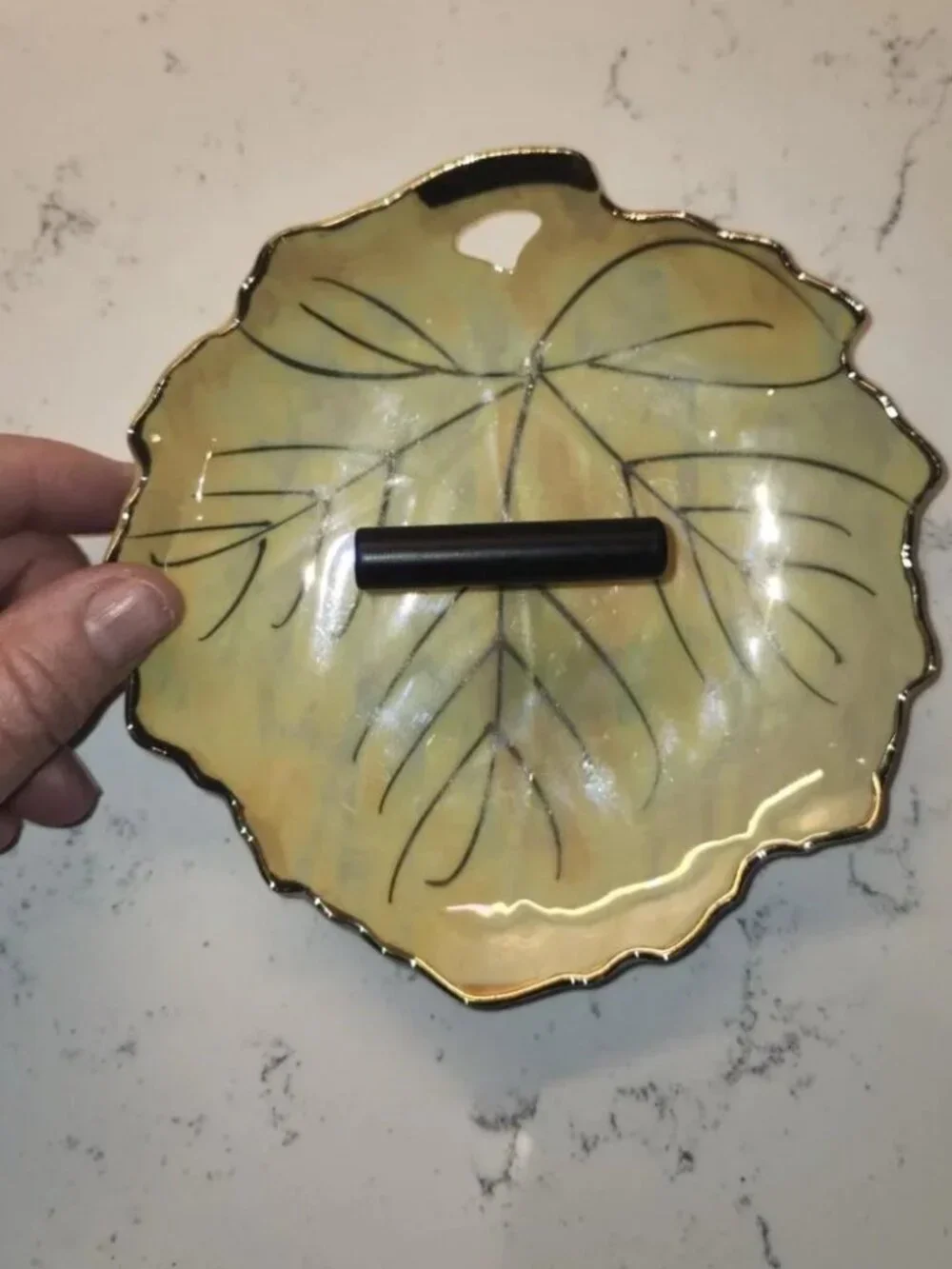 Vintage Japanese Lusterware Trinket and Ring Dish